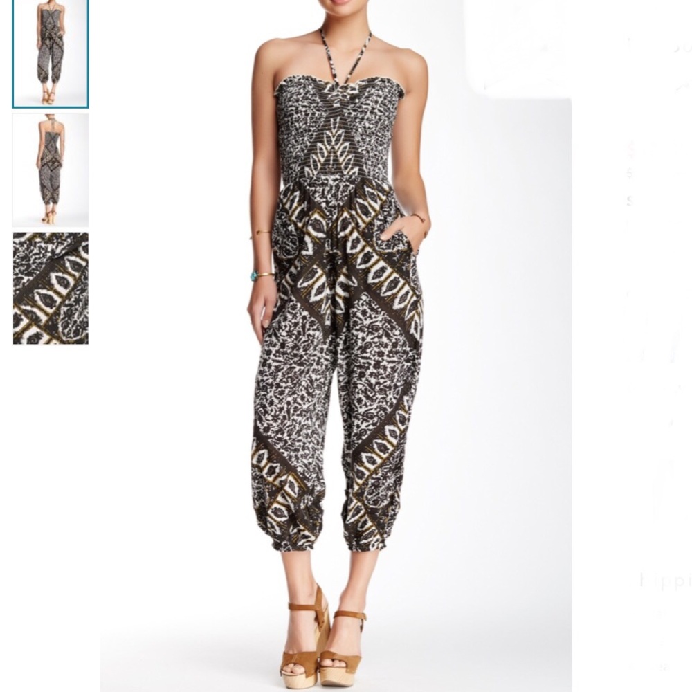 Free People Balloon Printed Jumpsuit